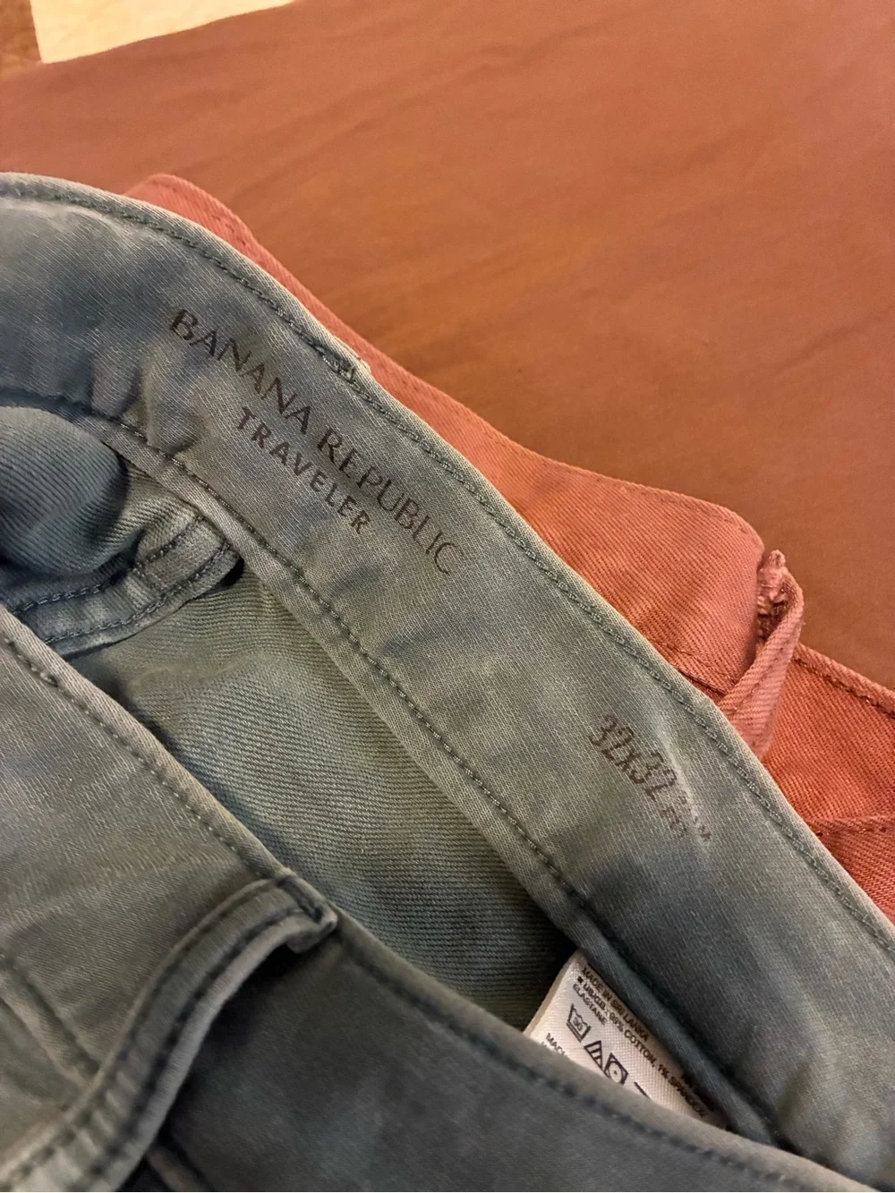 2pairs-Old Navy & Banana Republic Pants in Rose and Blue